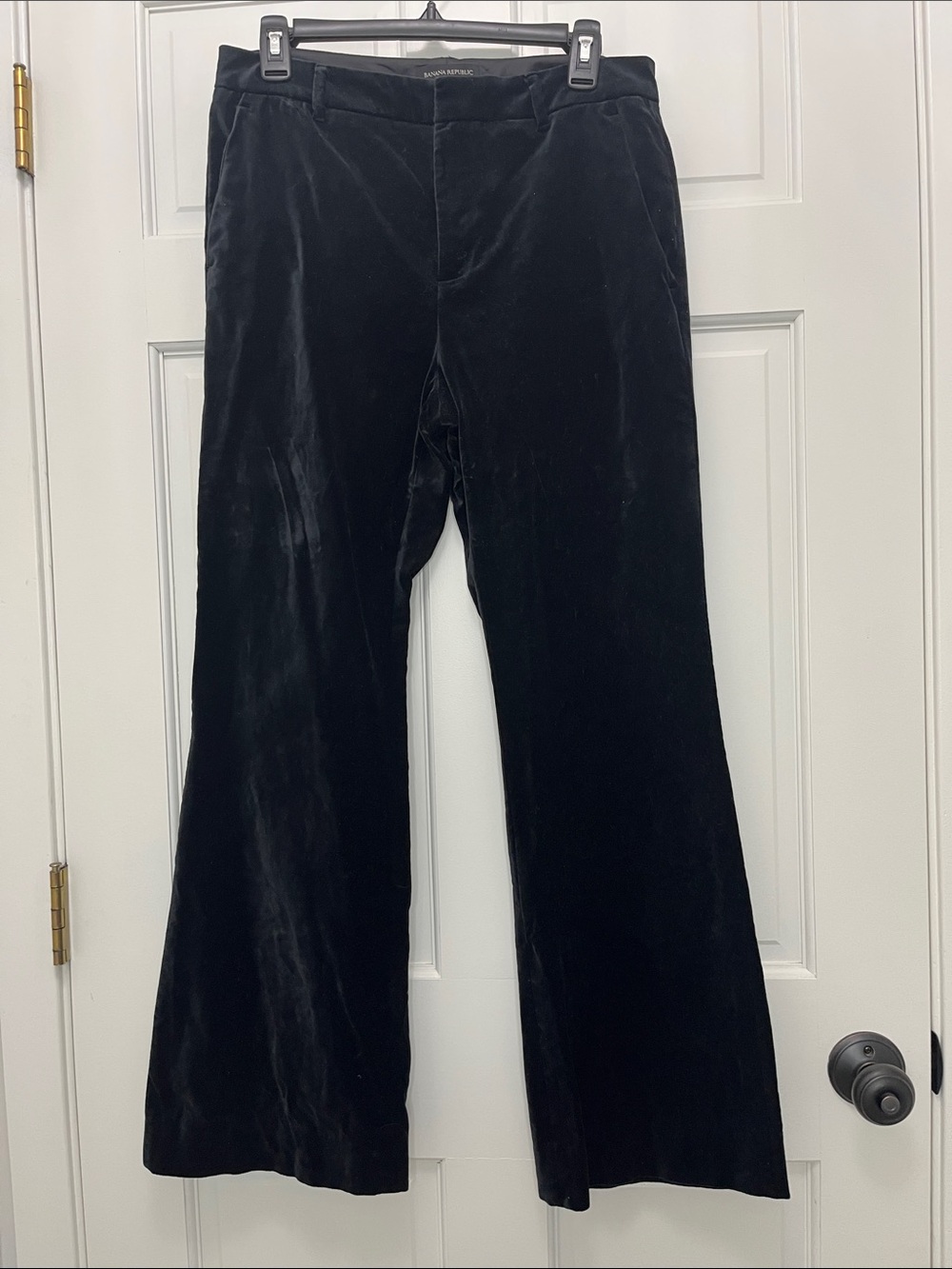 Banana Republic Black Velvet Bootcut Pants - Size 6